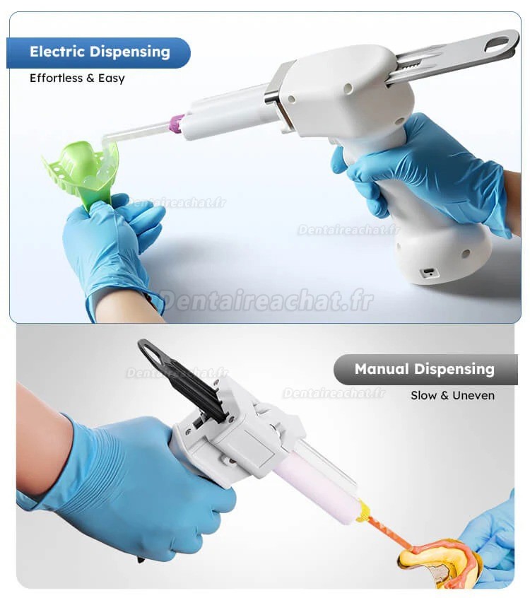 Pistolet à empreinte dentaires électrique portable 1:1/2:1 50 ml